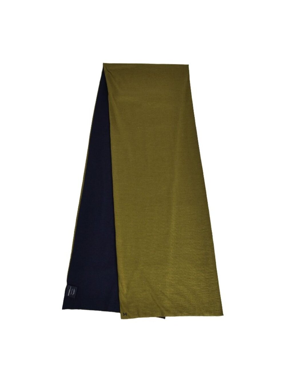 Hermes Scarf Shawl H Logo Cashmere Silk Green